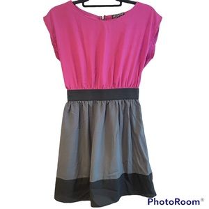 BeBop fit and flare Color block dress size Small